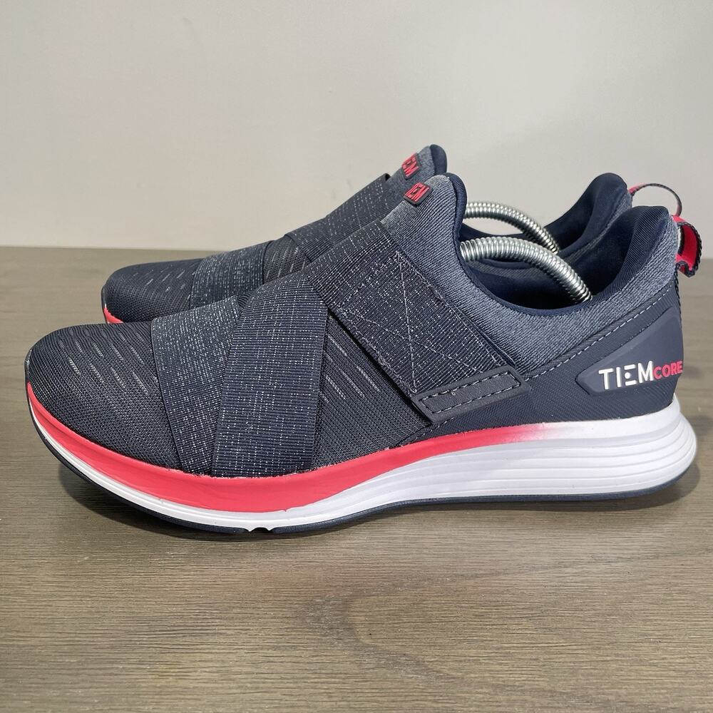 Tiem Womens Size 8.5 Training Shoes NEW Latus Deep Navy Sneaker Strap Fitness